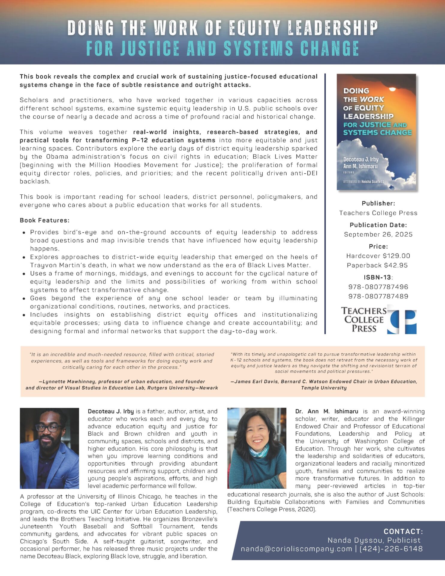 Doing the Work of Equity Leadership Sell Sheet